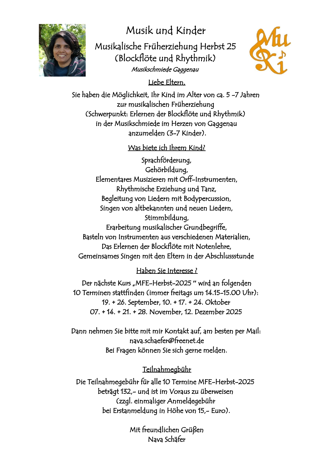 Flyer MuKi_Musikschmiede_MFE_Herbst_25_mit Flöte und Rhythmik Nava Schäfer Murgtal Musikschule Gaggenau Flyer MuKi_Musikschmiede_MFE_Herbst_25_mit Flöte und Rhythmik Nava Schäfer Murgtal Musikschule Gaggenau