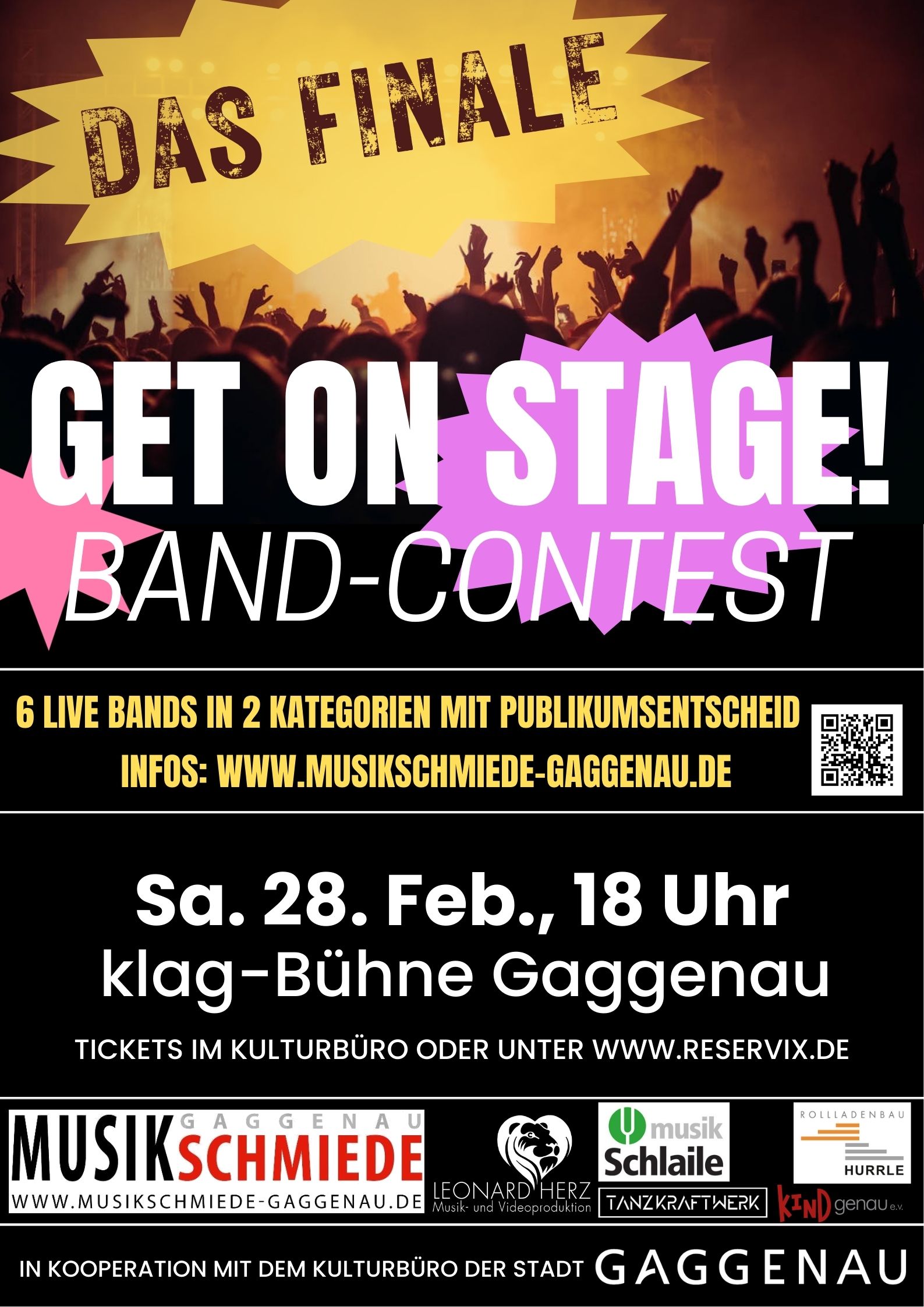 Get on stage Band contest gaggenau murgtal musikschmiede musikschule gernsbach kulturbüro